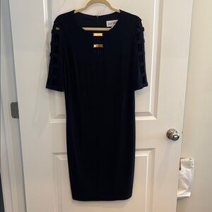 Joseph Ribkoff Black Cutout Sleeve Dress